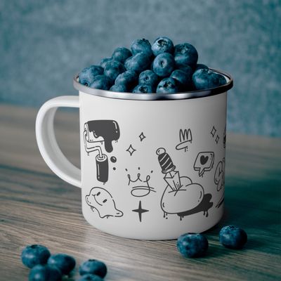 Tasse en émail Graffiti - SMILE