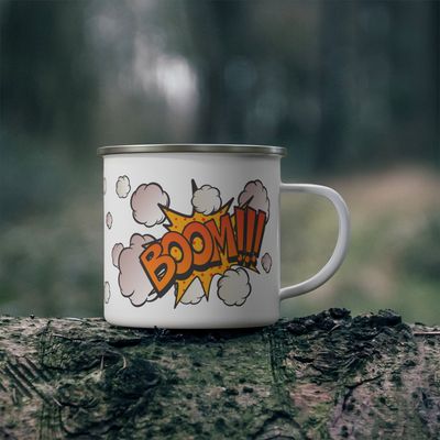 Tasse en émail BOOM