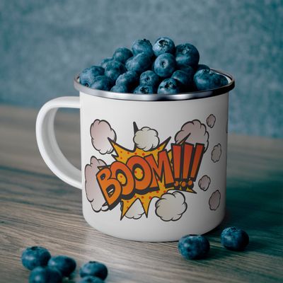 Tasse en émail BOOM