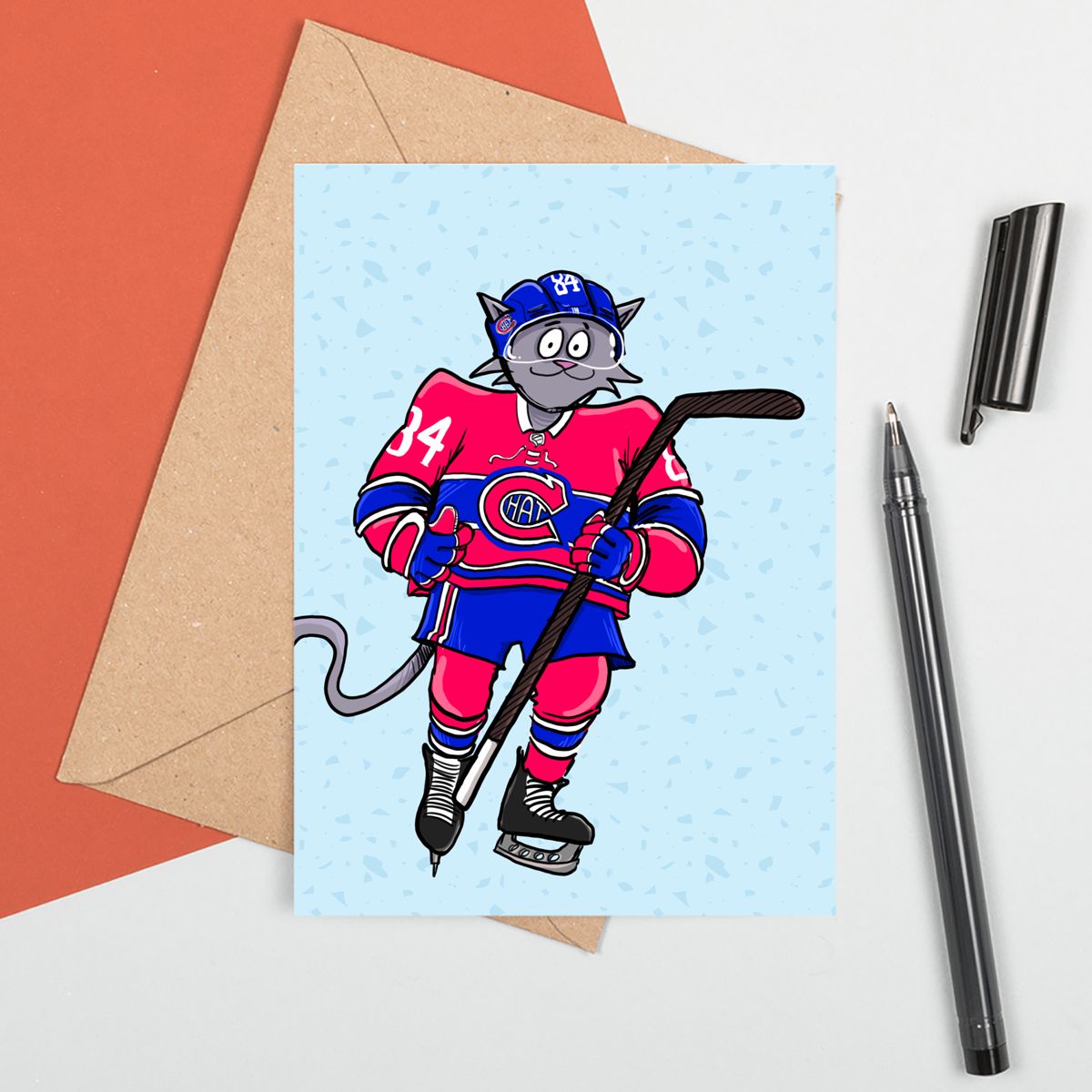 Chatnadien the stylish cat - Card