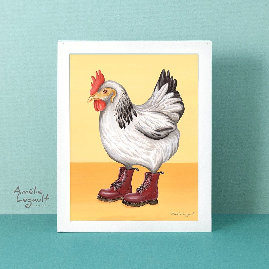 Poule en Docs - Affiche murale