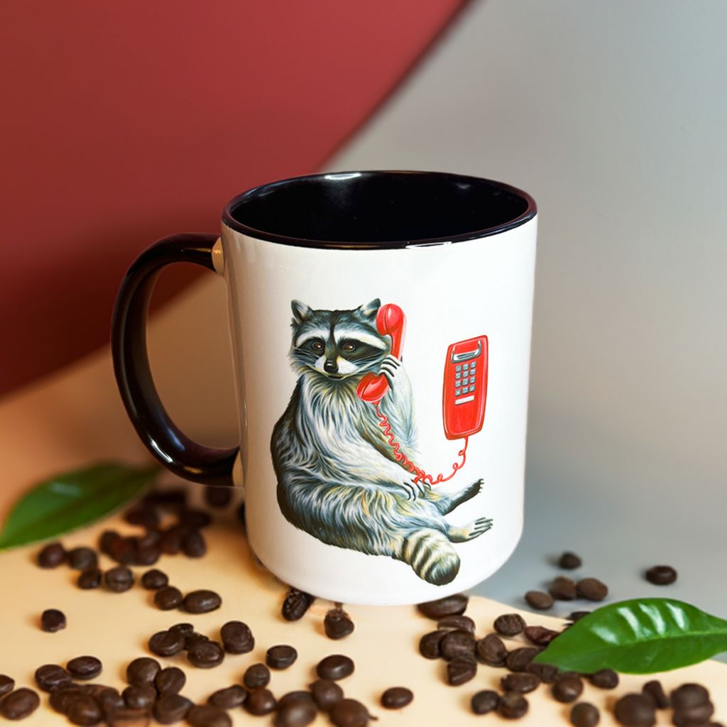 Tasse Raton au Téléphone