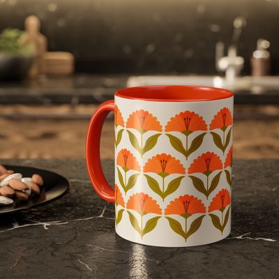 Tasse Fleurs orange