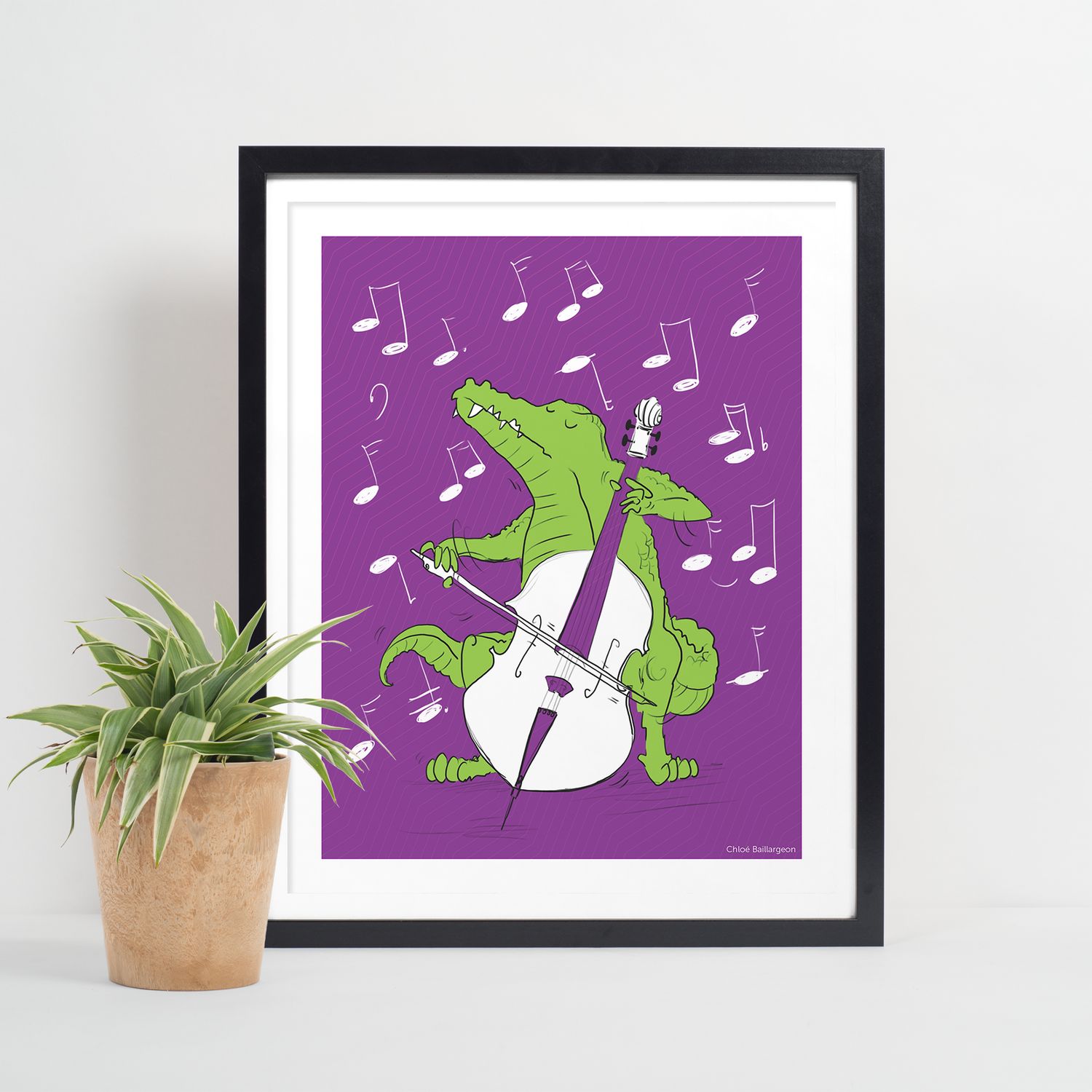 Croco Groovy - Affiche murale