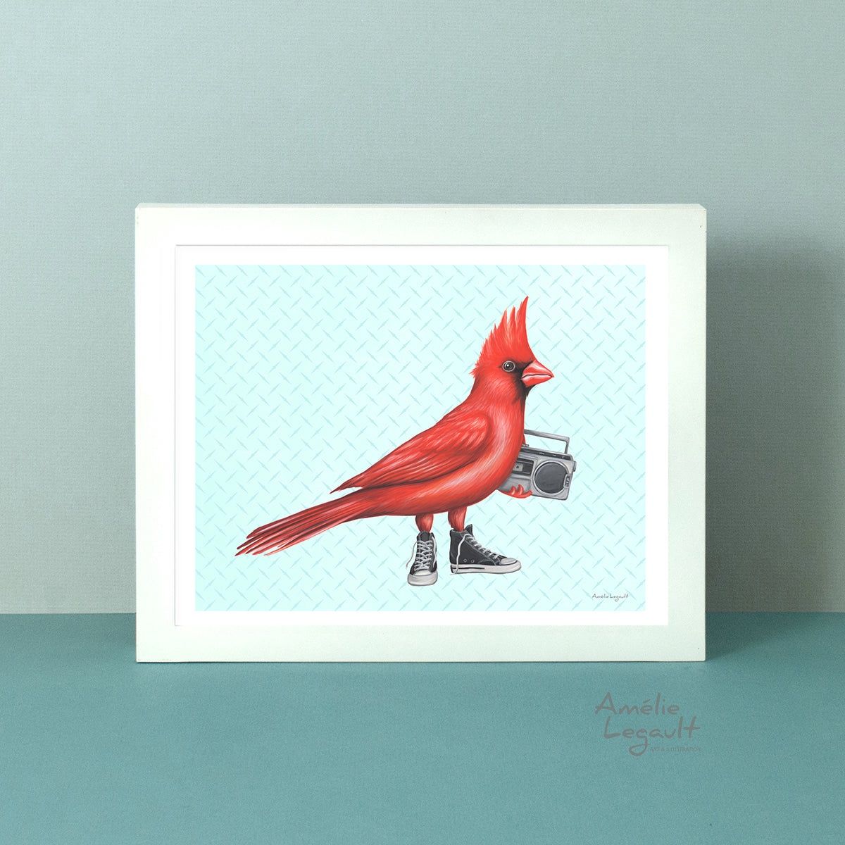 Cardinal en souliers - Affiche murale