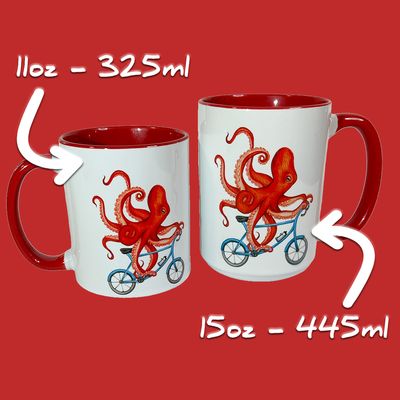 Tasse Pieuvre à Vélo
