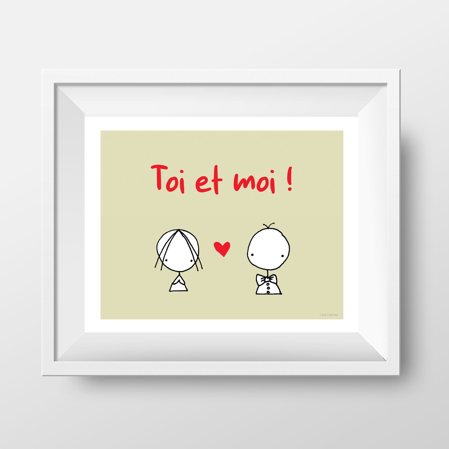 Toi et moi couples - Affiches, Couples: Garçon et fille, Size: 8&#39;&#39; x 10&#39;&#39; (20.3 x 25.4 cm)