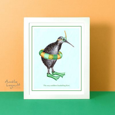 Kiwi snorkeling - Affiche murale
