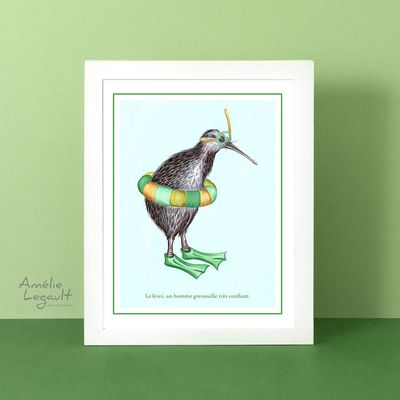 Kiwi snorkeling - Affiche murale