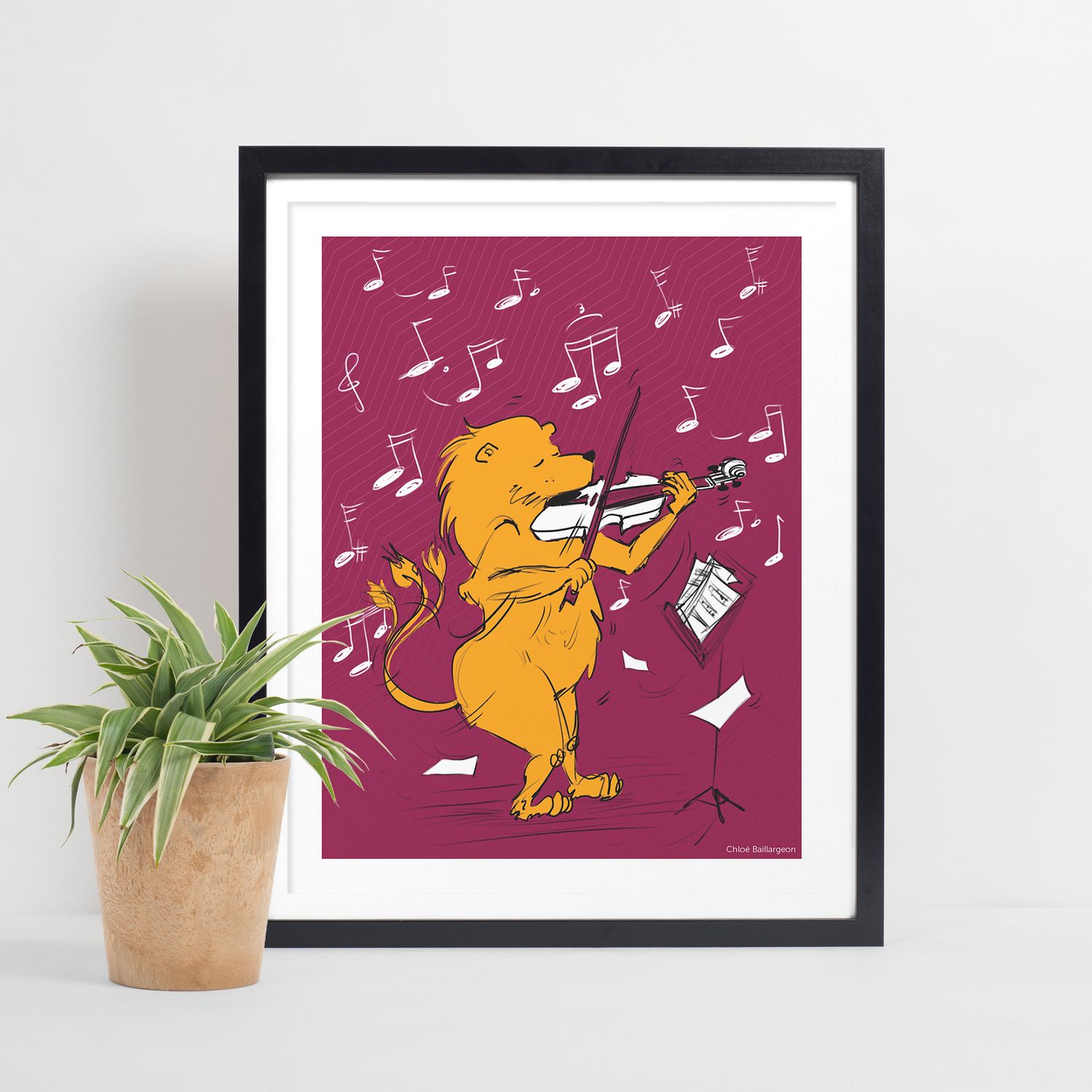Lion Groovy - Affiche murale