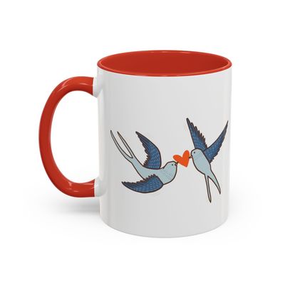 Tasse tourtereaux d'amour