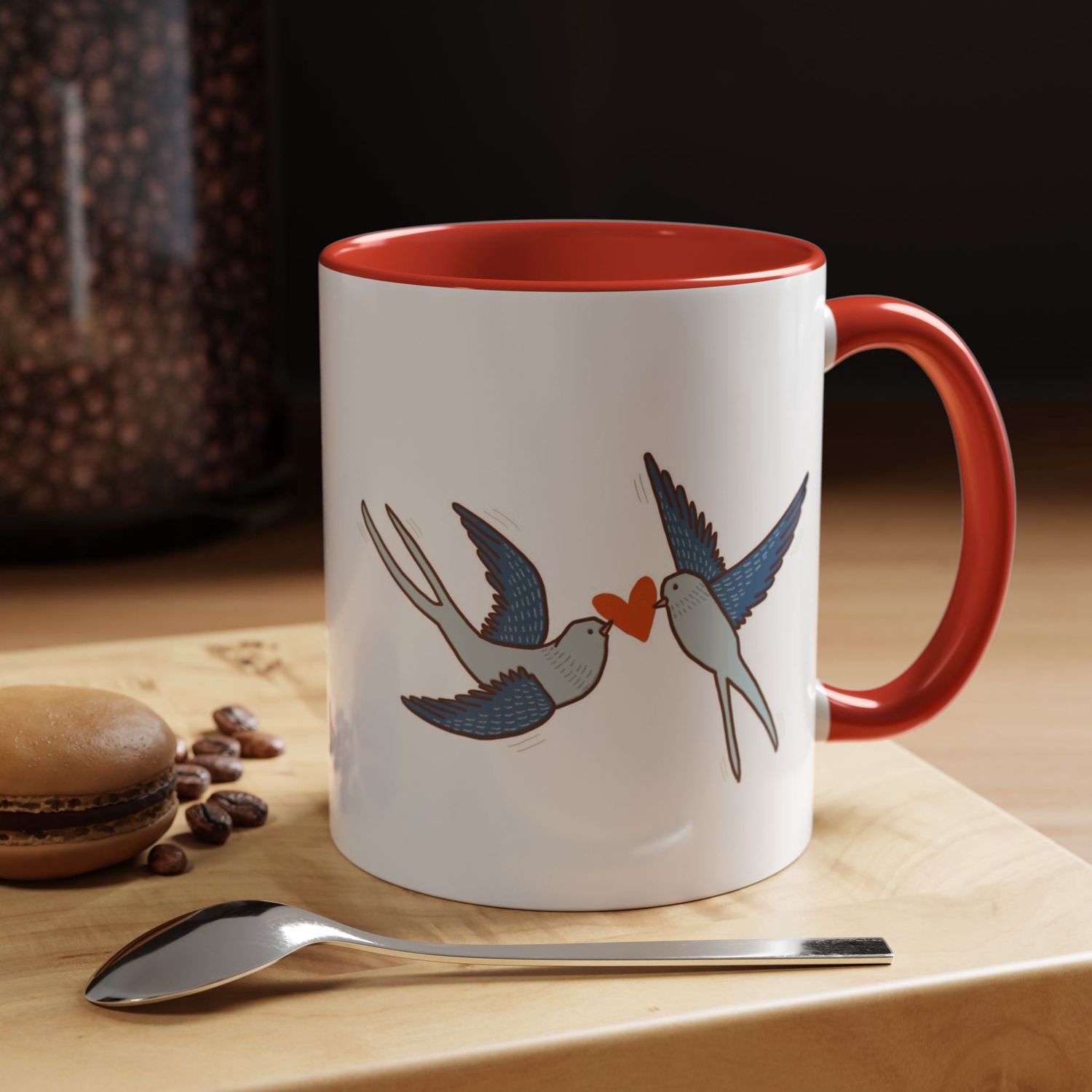 Tasse tourtereaux d'amour