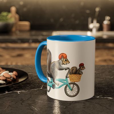 Tasse Écureuil à vélo