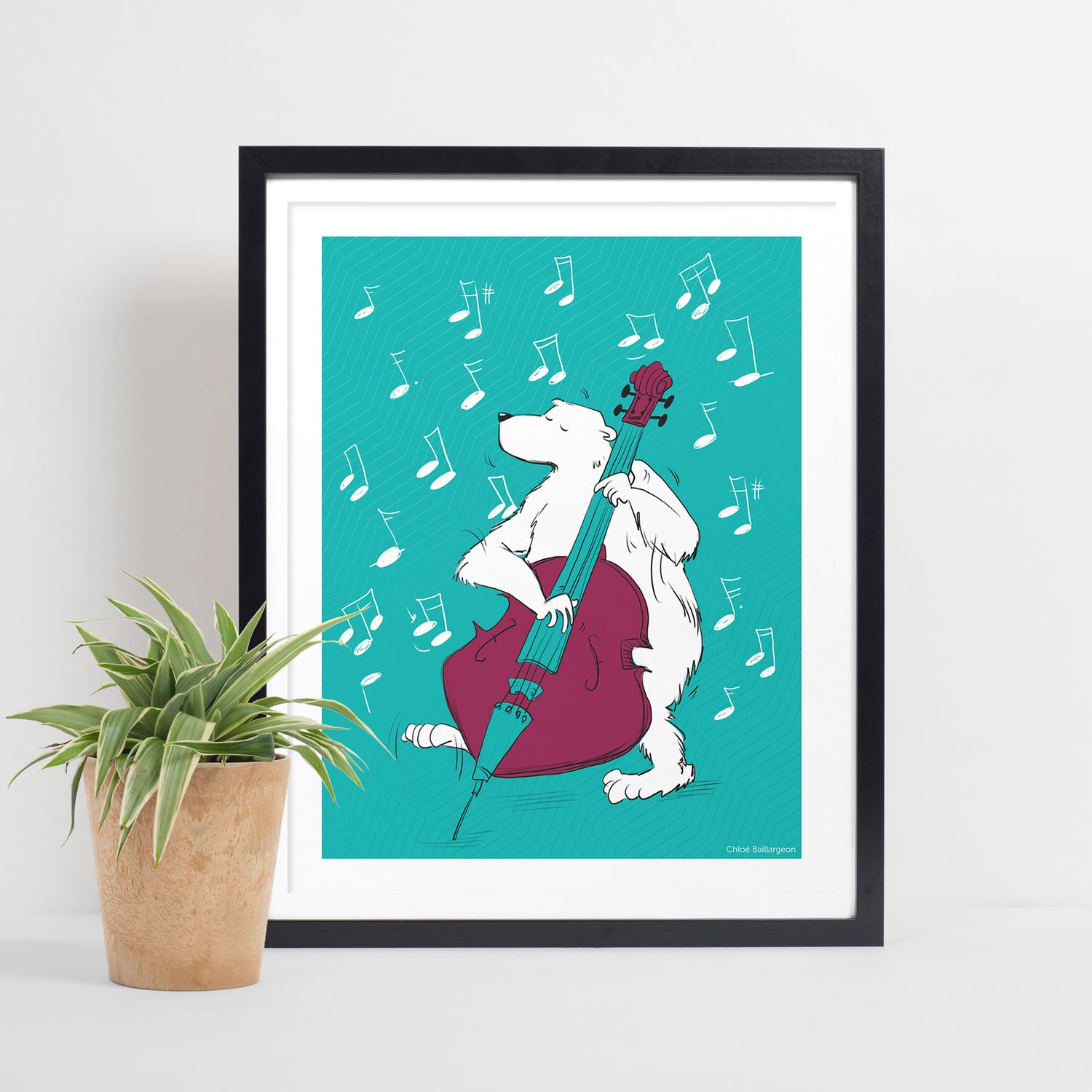 Ours Groovy - Affiche murale