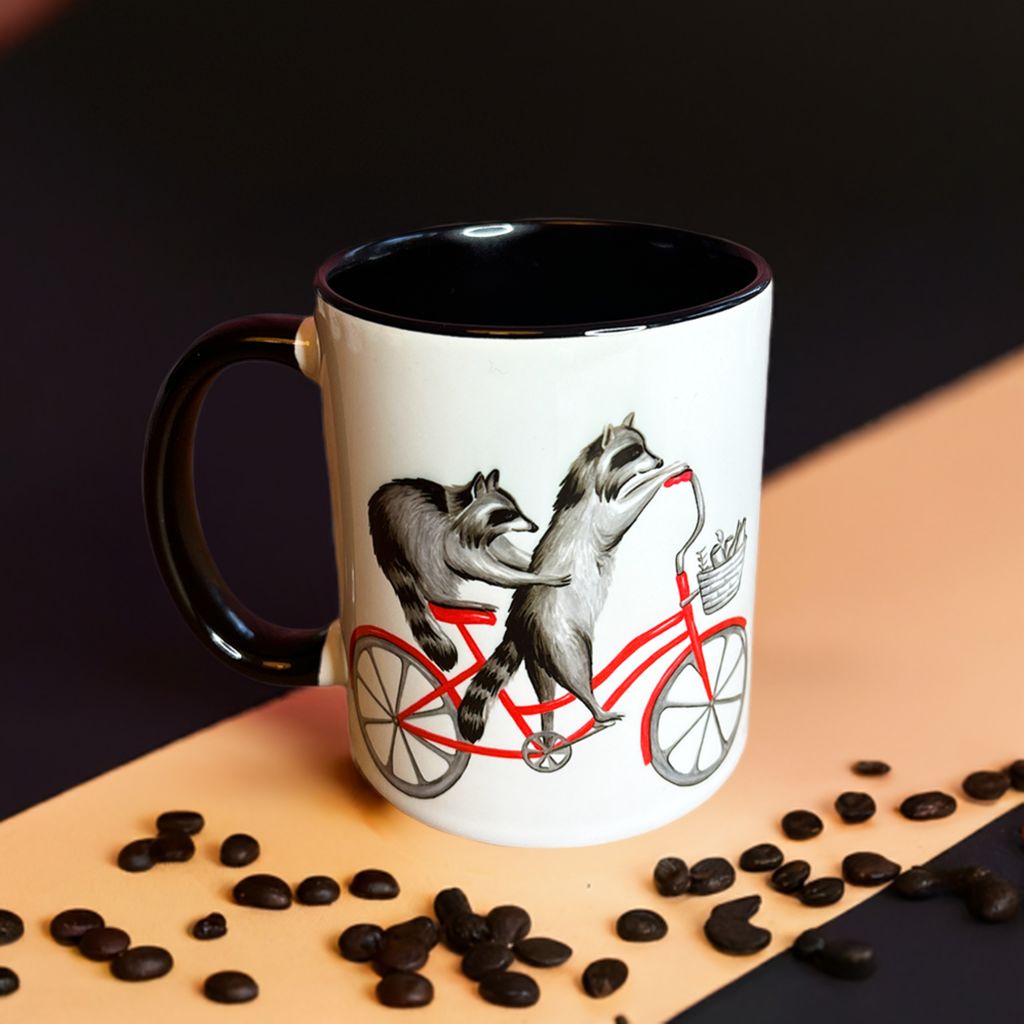Tasse Ratons à Vélo