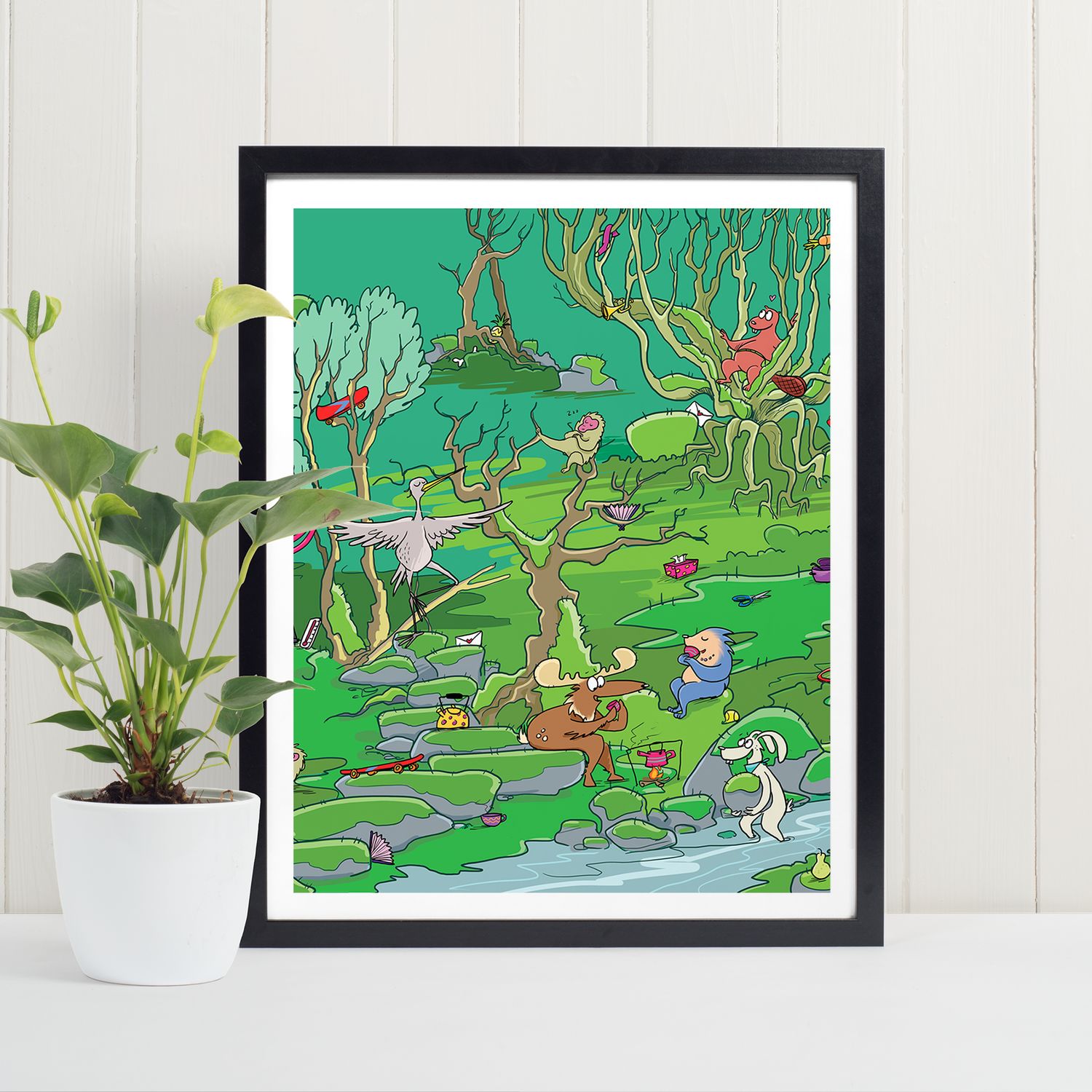 Wapi le Wapiti - Forêt Yakushima Japon - Affiche murale