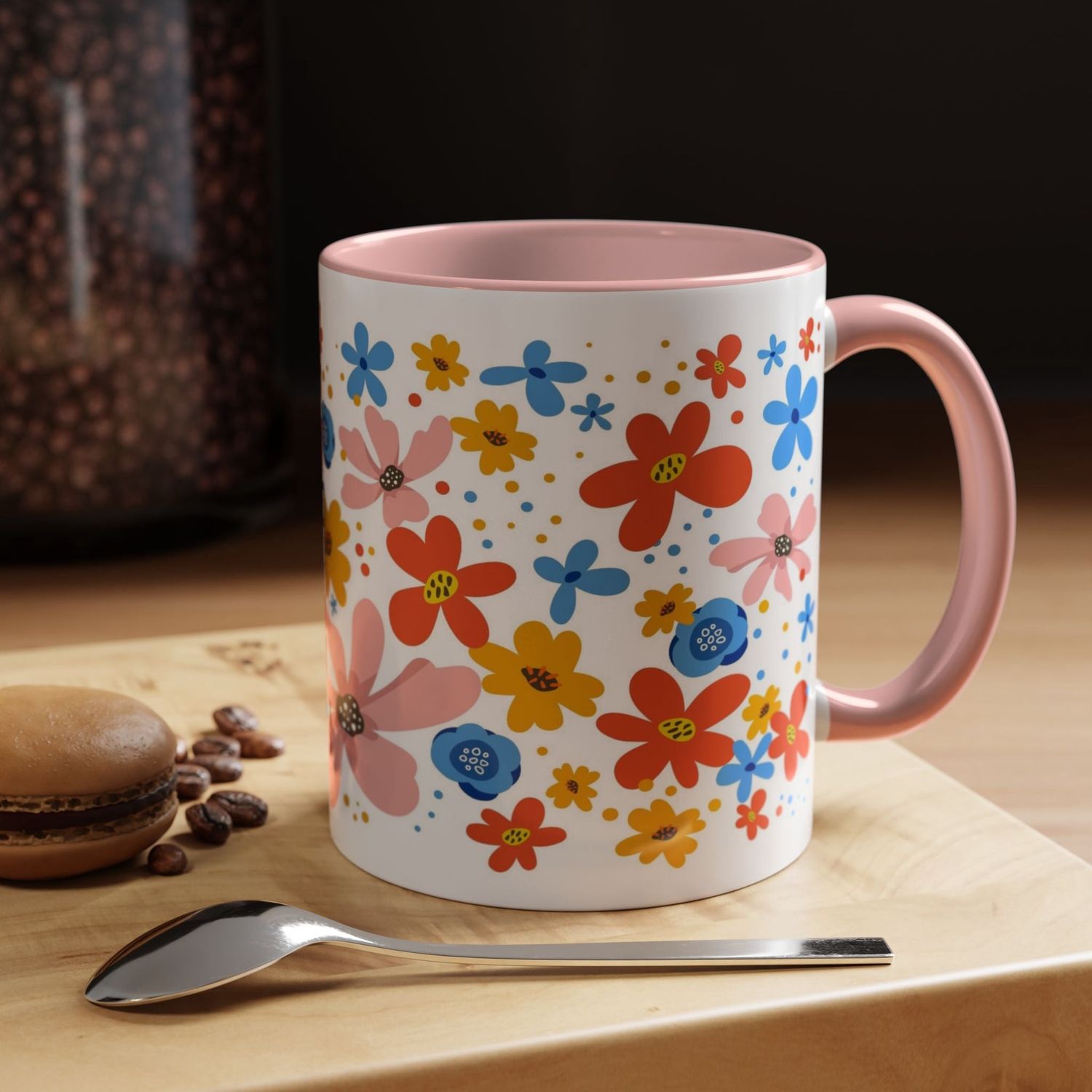 Tasse motif Fleur rose