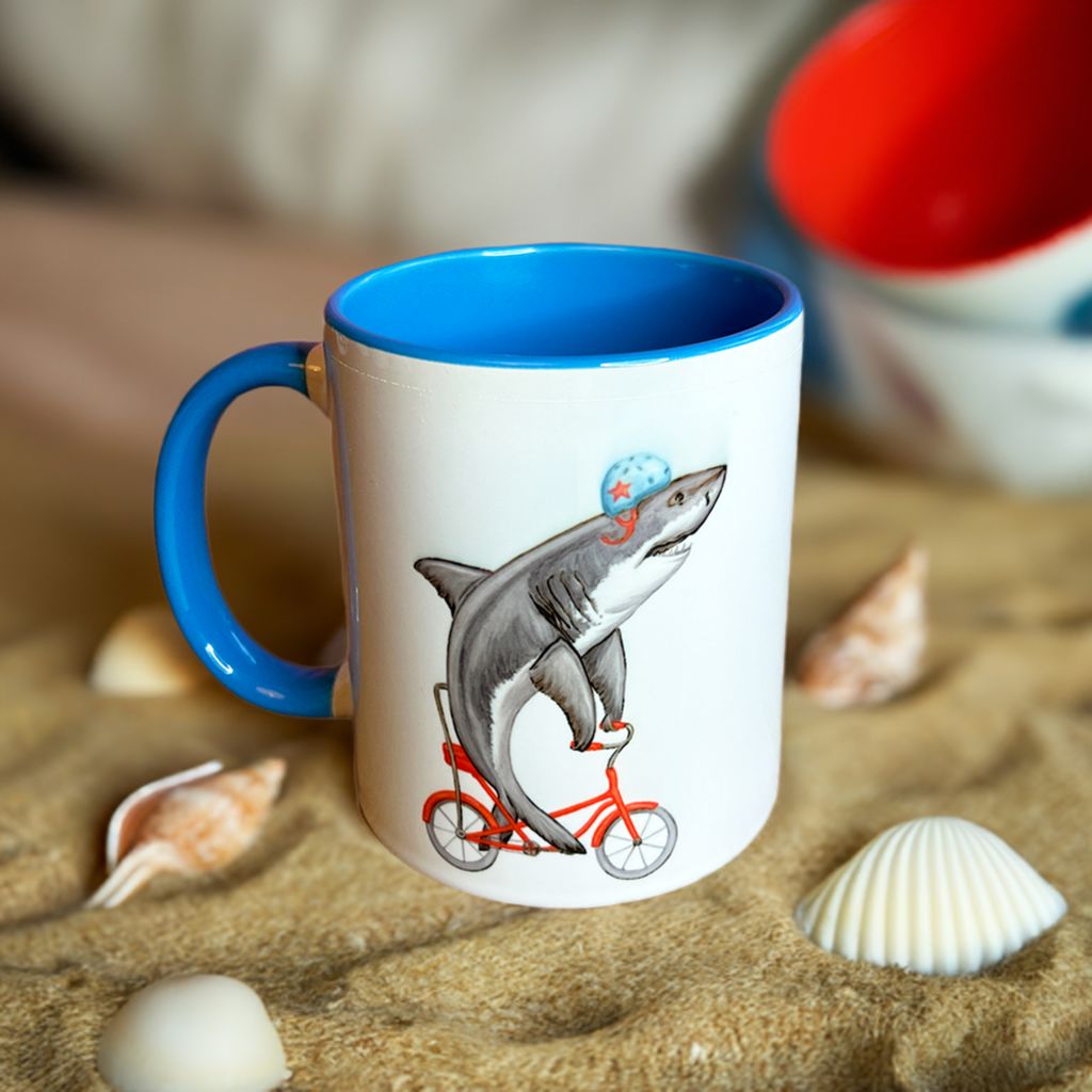Tasse Requin à Vélo