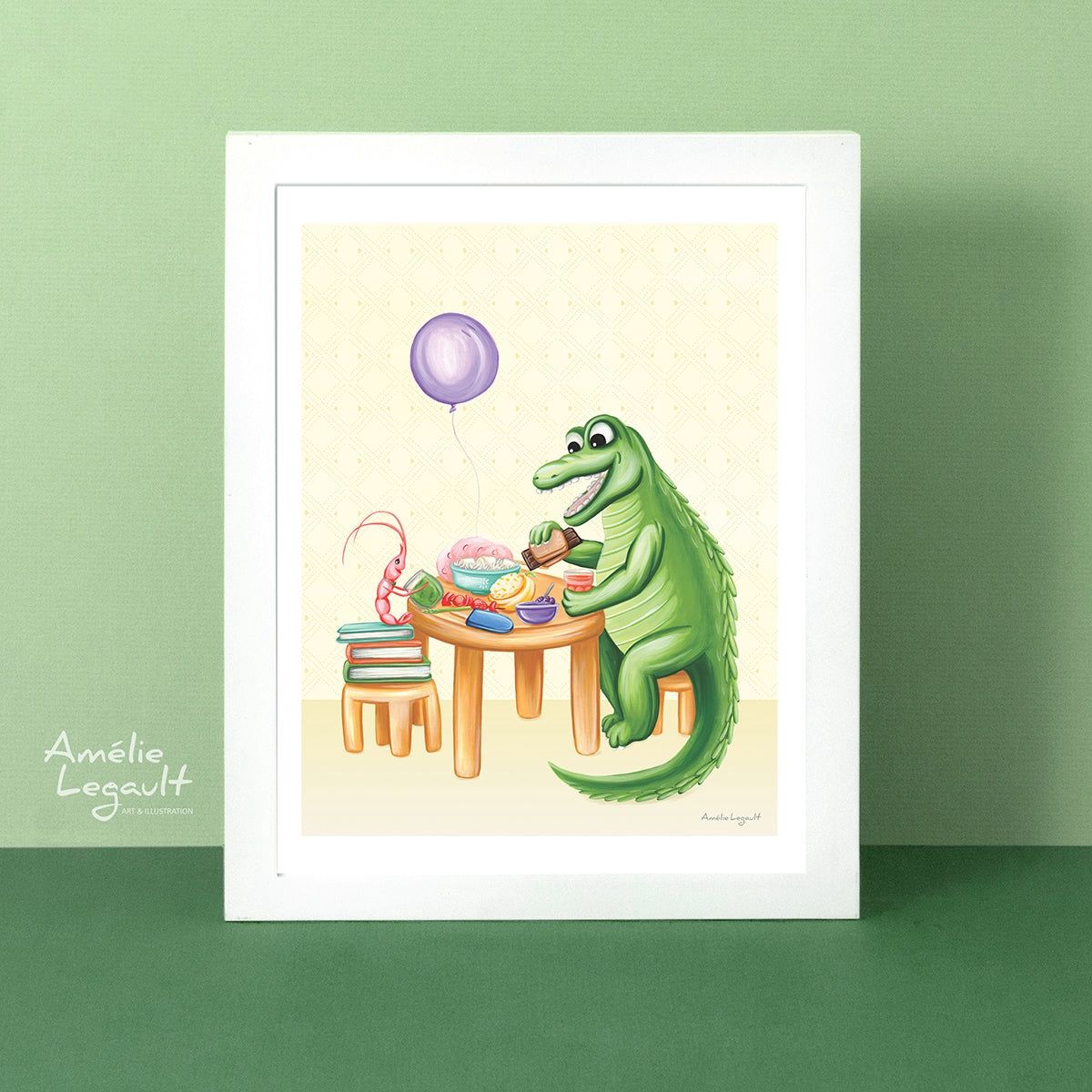 Hector l&#39;alligator et Jeannette - Affiche murale