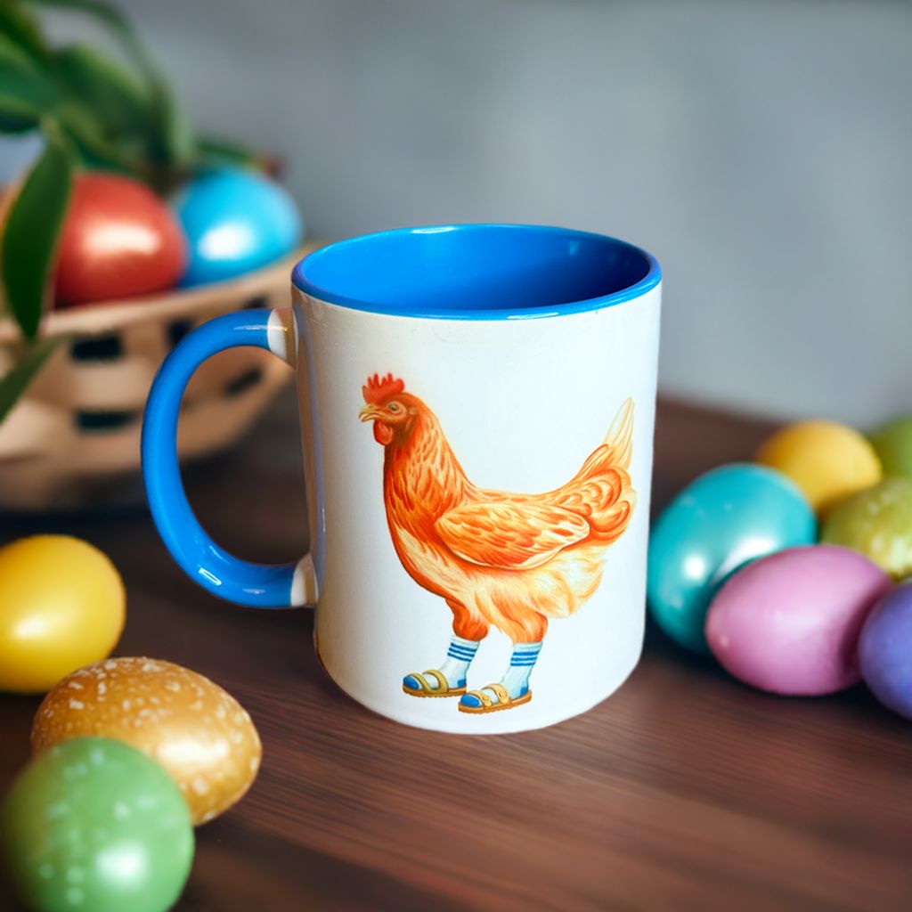 Tasse Poule en Sandale et bas