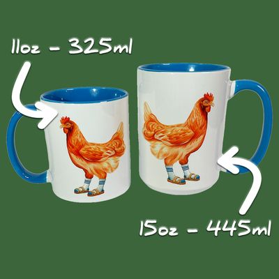 Tasse Poule en Sandale et bas