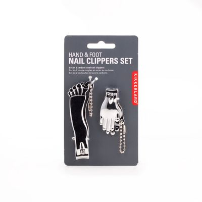Ensemble coupe-ongles mains et pieds argenté