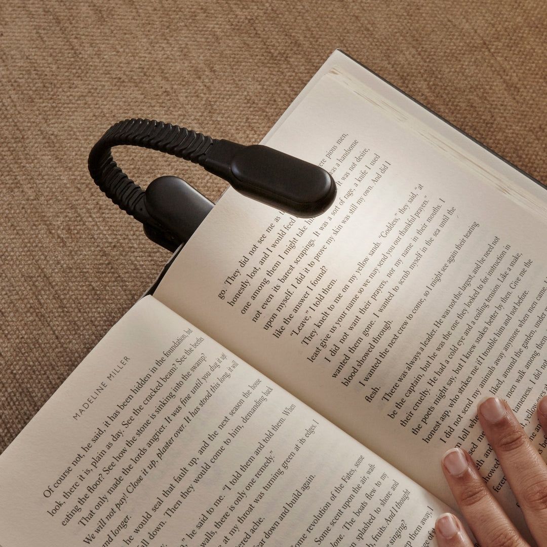 Lampe de lecture rechargeable noire