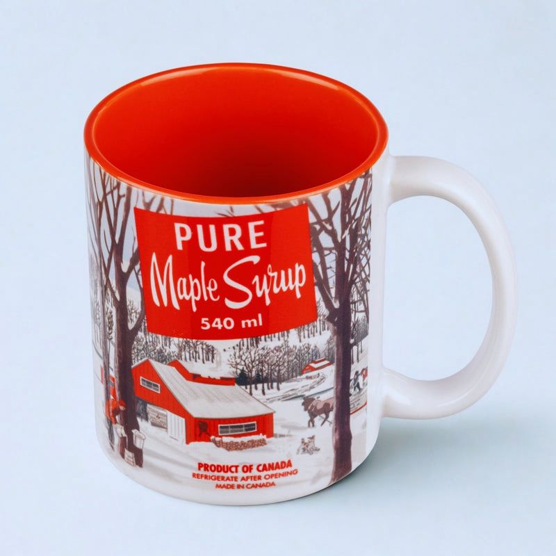 Tasse en céramique au sirop d&#39;érable pur - ROUGE