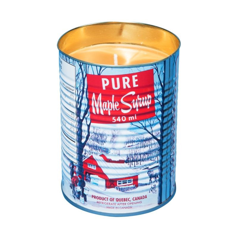 Bougie dans une can de sirop d&#39;érable
