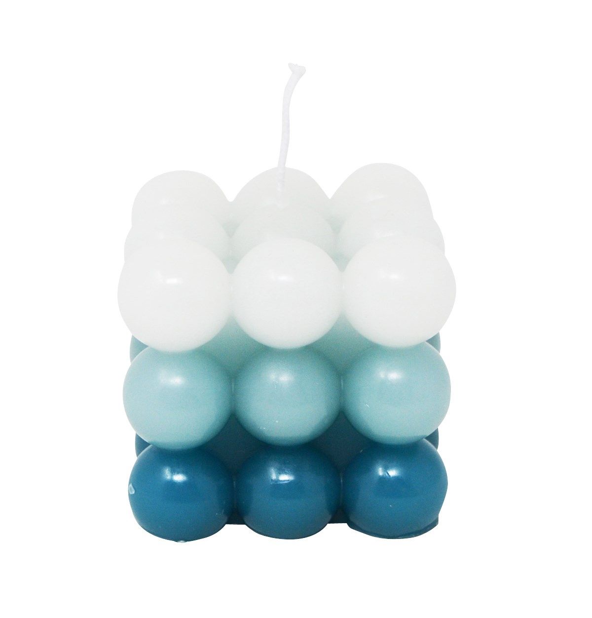 Chandelle bulles dégradéees bleues