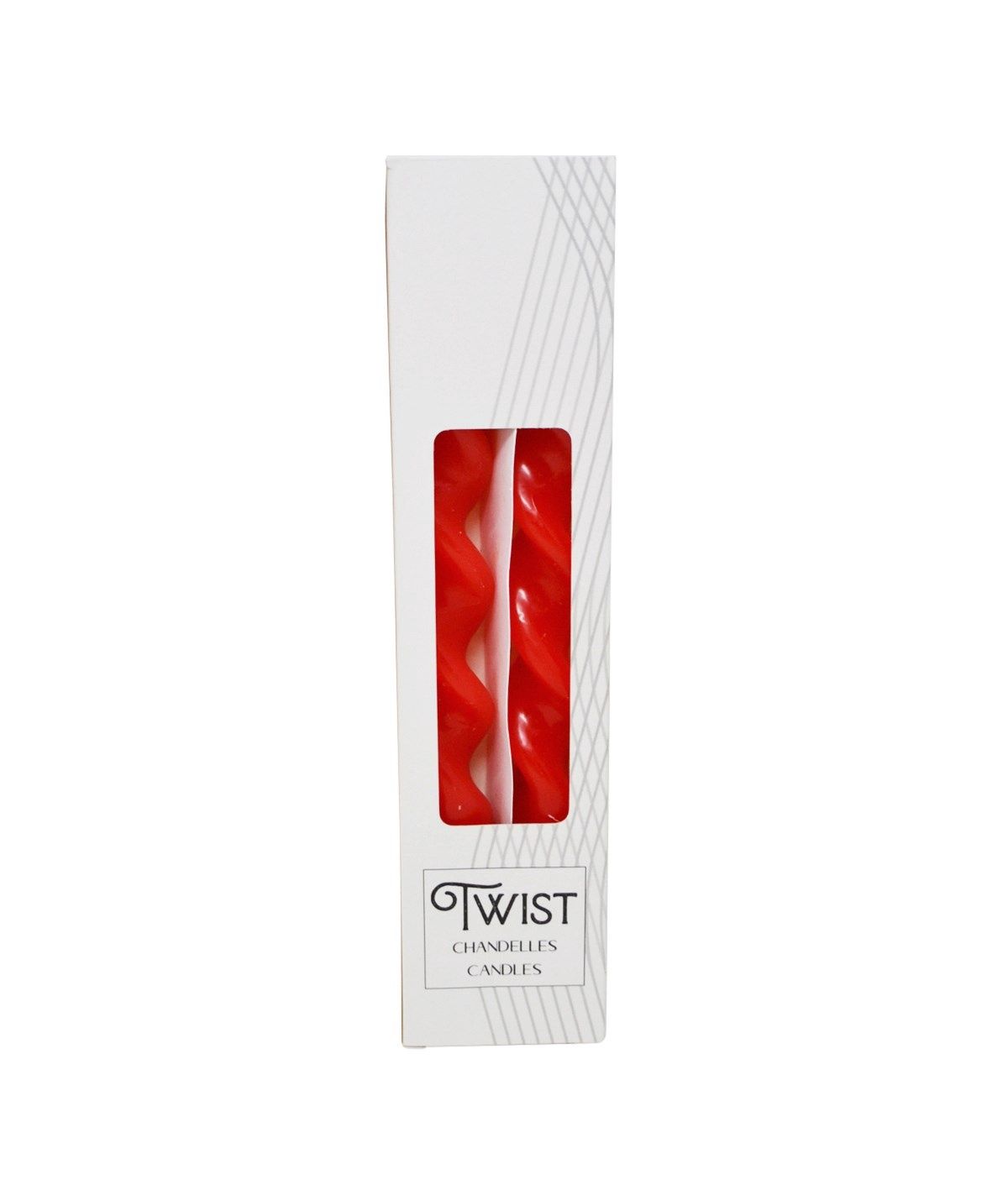 Chandelle torsadees rouge