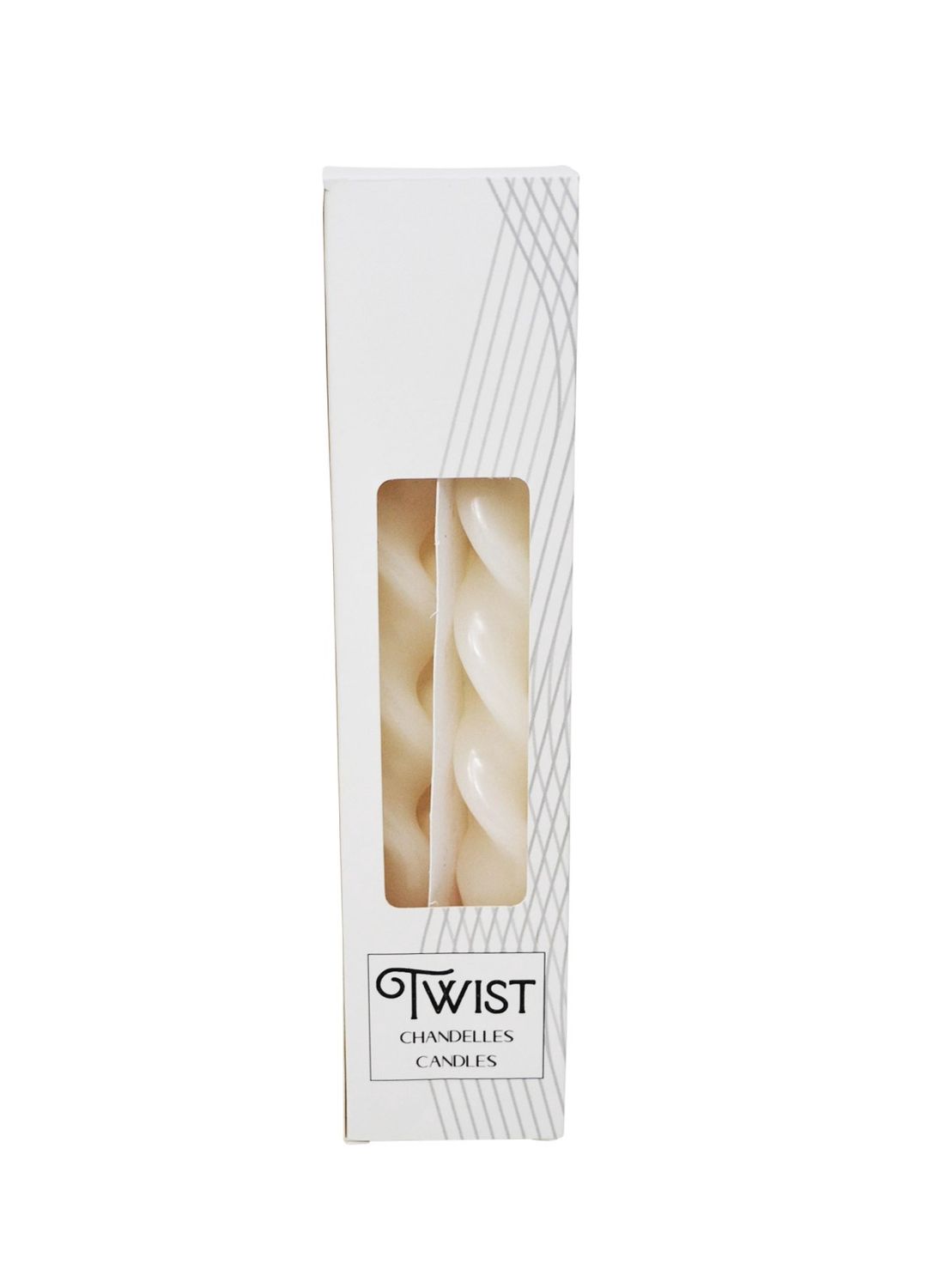 Chandelle torsade blanc