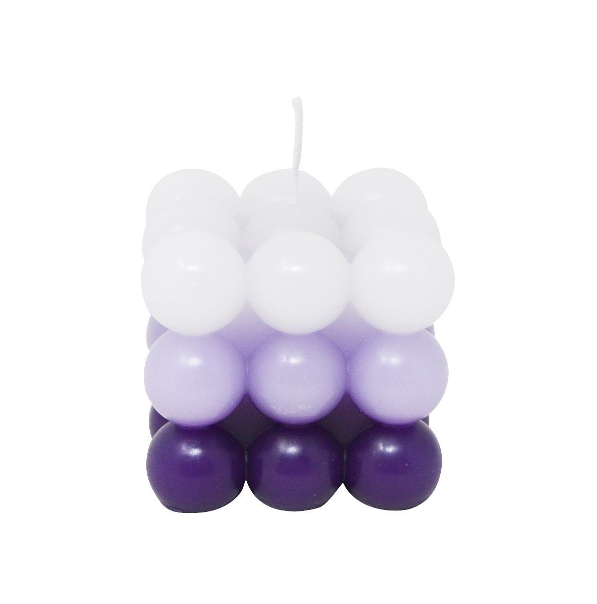 chandelle bulles degradées lilas