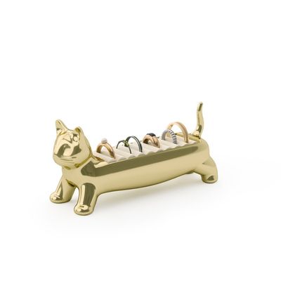 Porte-anneau Ali Chat Laiton