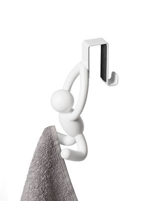BUDdy - Lot de 2 patères double crochets dessus de porte placard