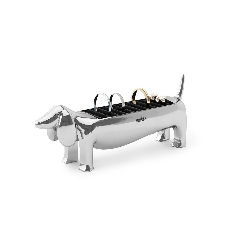 DACHSIE - Porte bagues teckel Chrome