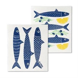 Linge Suédois x2 "Poisson &amp; Citron"