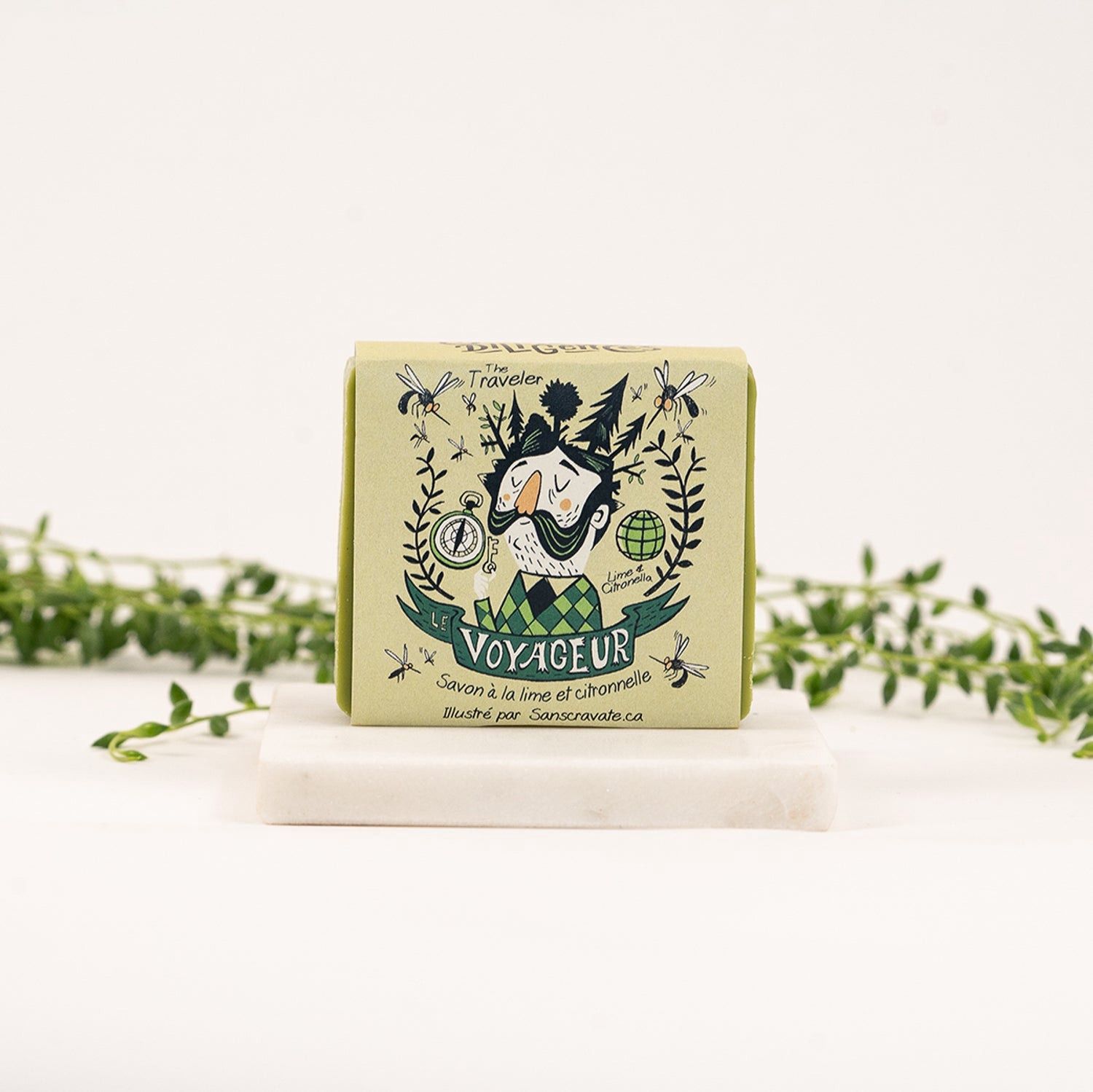 Savon Le Voyageur - lime et citronnelle 100 g