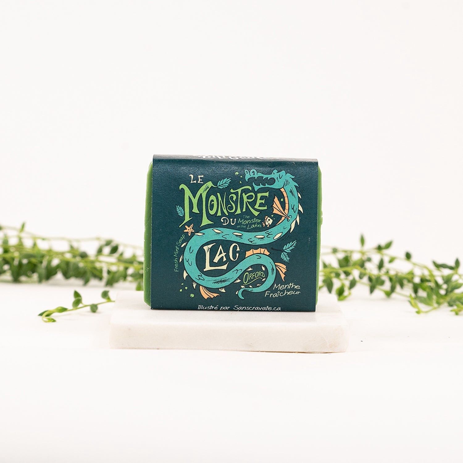 Savon Le Monstre du lac Orford - menthe fraîcheur 100 g