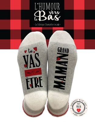 Bas de laine &#39;&#39;Tu vas être grand-maman&#39;&#39;