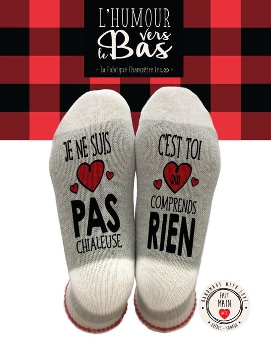 Bas de laine &quot;Je ne suis pas chialeuse&quot;