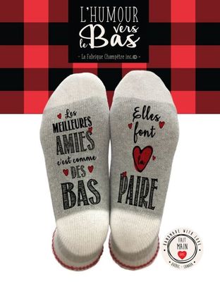 Bas de laine &quot;Les meilleures amies font la paire&quot;