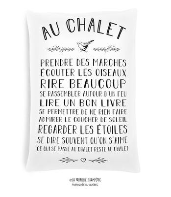 Coussin - “Au chalet“