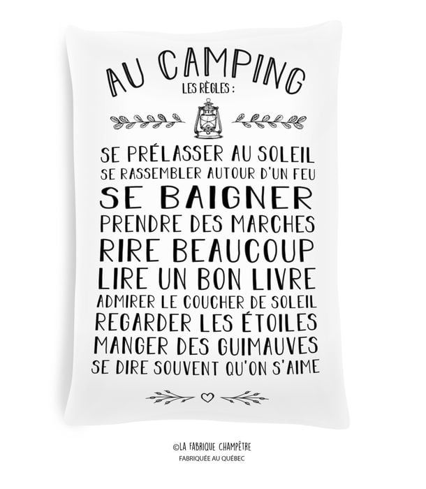 Coussin - “Au camping“