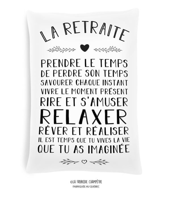 Coussin - “La retraite“