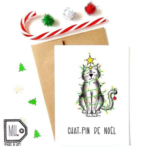 Carte CHA-PIN DE NOEL