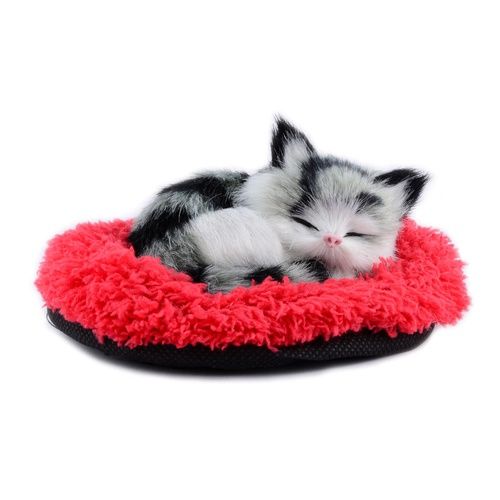 Peluche Chat gris qui dort