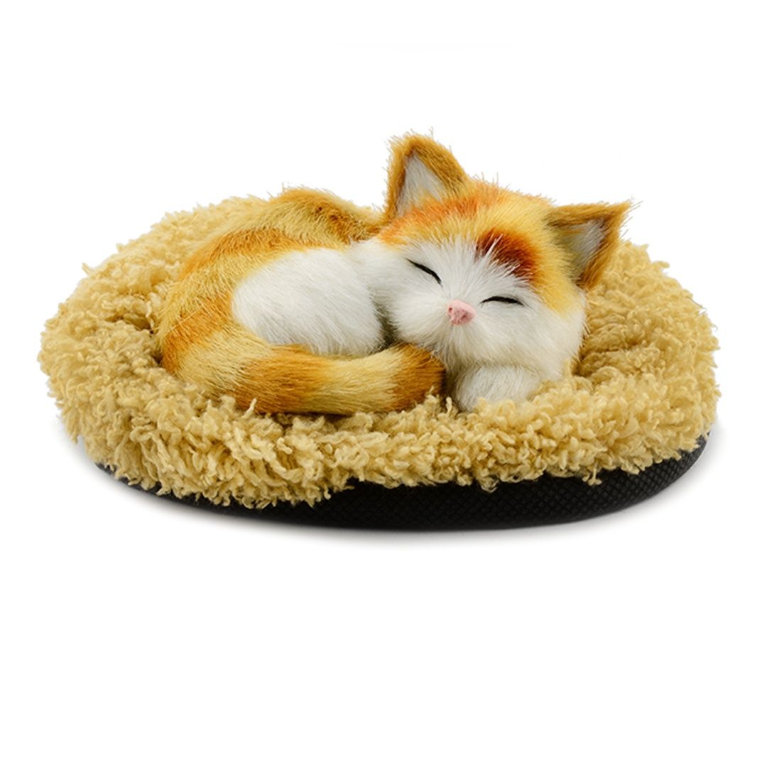 Peluche Chat roux qui dort