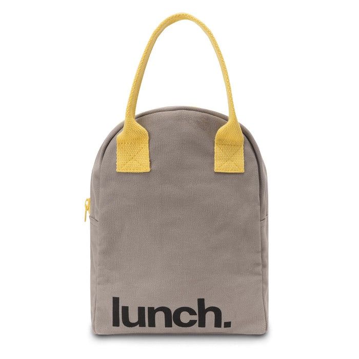 Sac à lunch à glissière Gris / Jaune