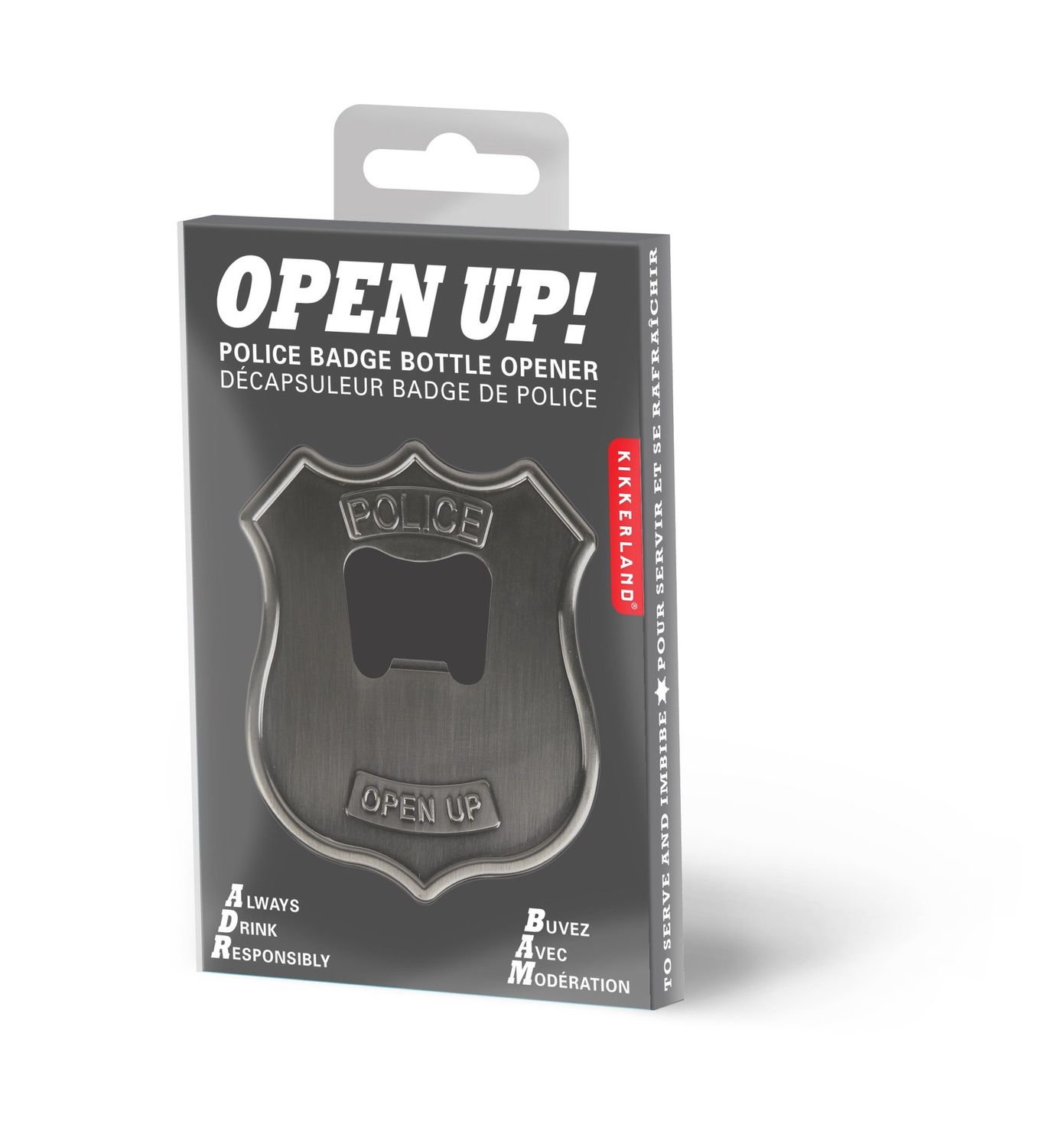 Décapsuleur badge de police